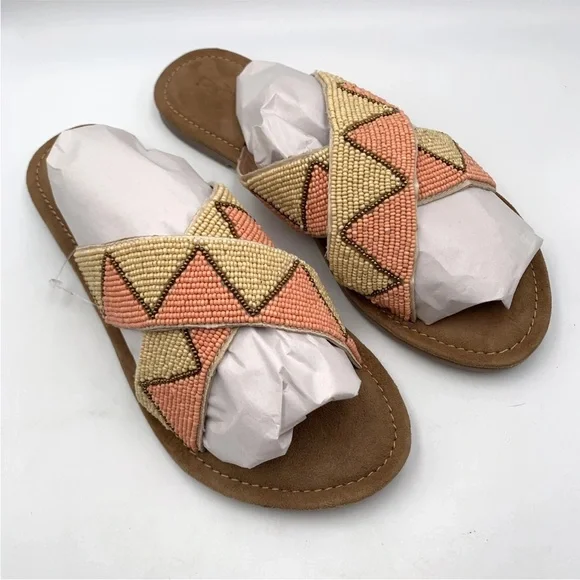 BED STU Roan Bahama Beaded Slide Sandals NWOT 7.5 - Picture 7 of 15